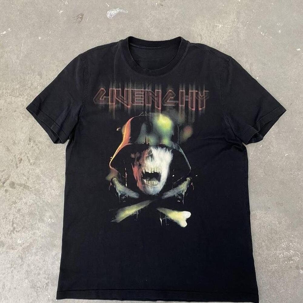 Black Givenchy Skull Graphic Tee